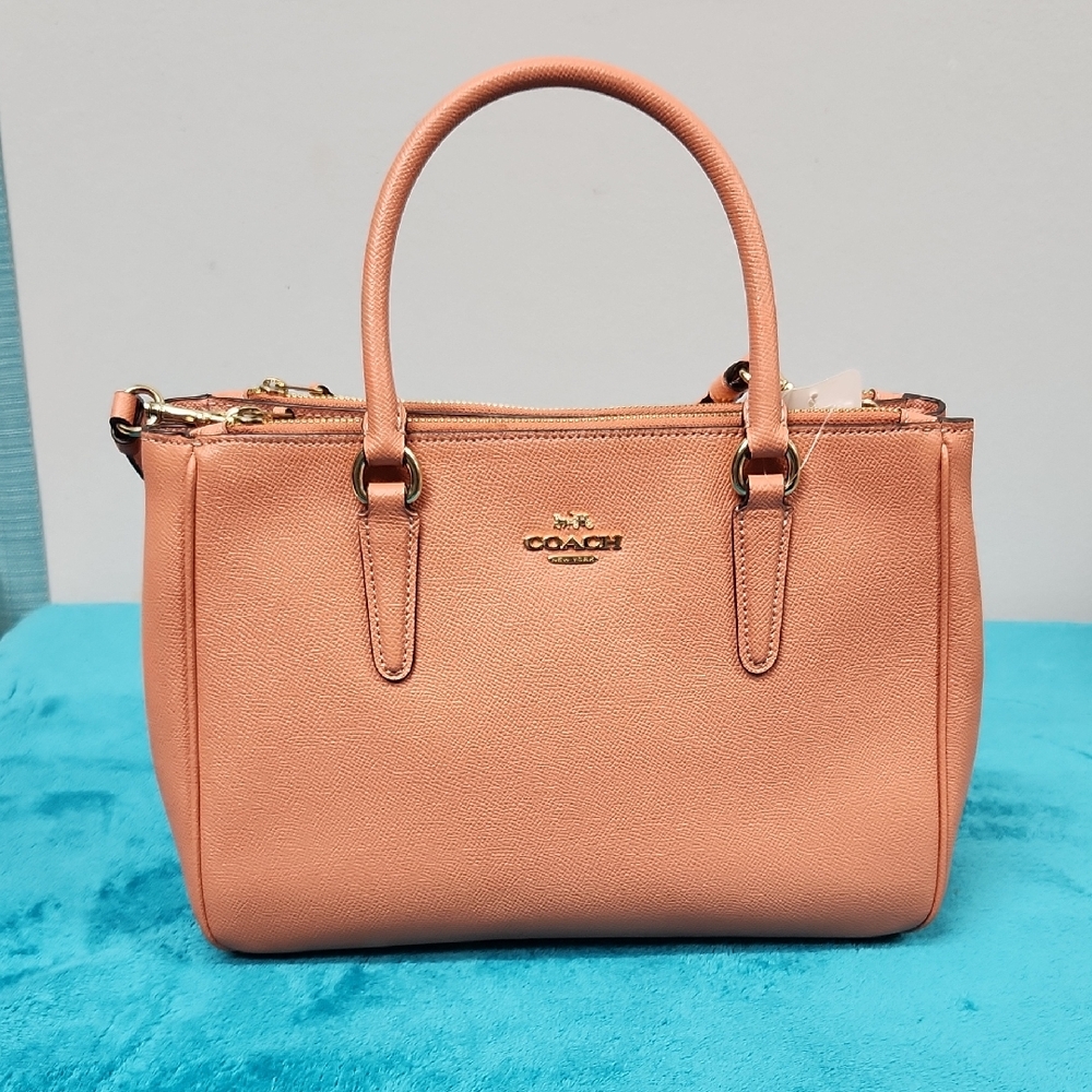 Coach Peach Leather Satchel